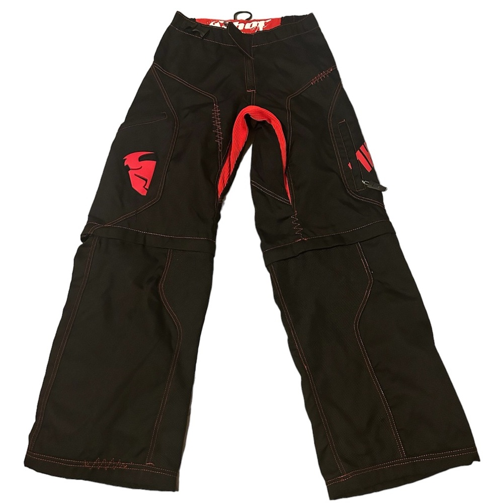 Thor Static Riding Convertible Pants ATV Motorcycle Size 28 *** Flaw***